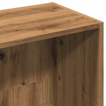 Boekenkast 36x30x143 cm bewerkt hout artisanaal eikenkleur