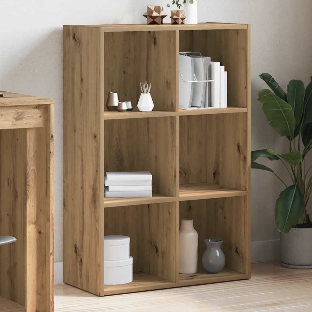 Boekenkast/dressoir 66x30x98 cm bewerkt hout artisanaal eiken