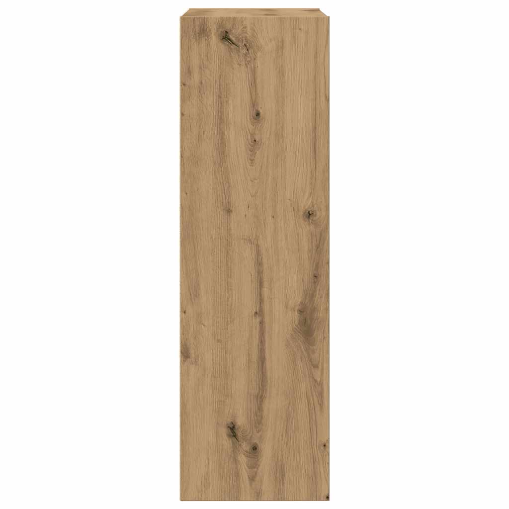 Boekenkast/dressoir 66x30x98 cm bewerkt hout artisanaal eiken