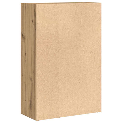 Boekenkast/dressoir 66x30x98 cm bewerkt hout artisanaal eiken