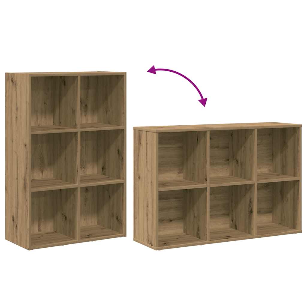 Boekenkast/dressoir 66x30x98 cm bewerkt hout artisanaal eiken