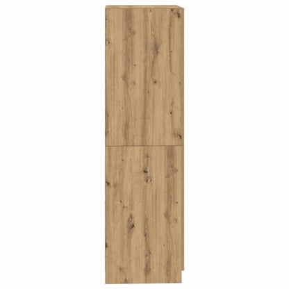 Kledingkast 90x52x200 cm bewerkt hout artisanaal eikenkleur
