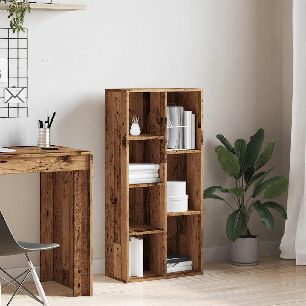 Boekenkast 50x25x104 cm oud houtkleurig