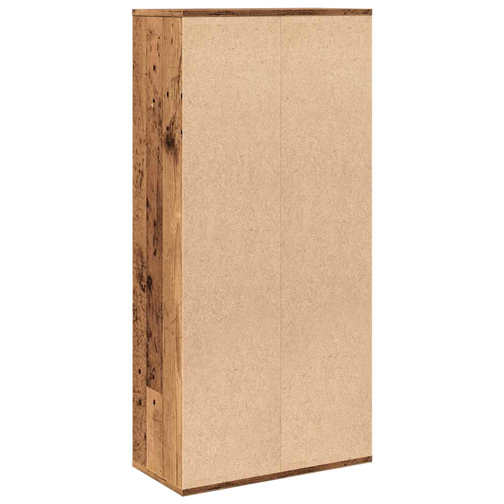 Boekenkast 50x25x104 cm oud houtkleurig