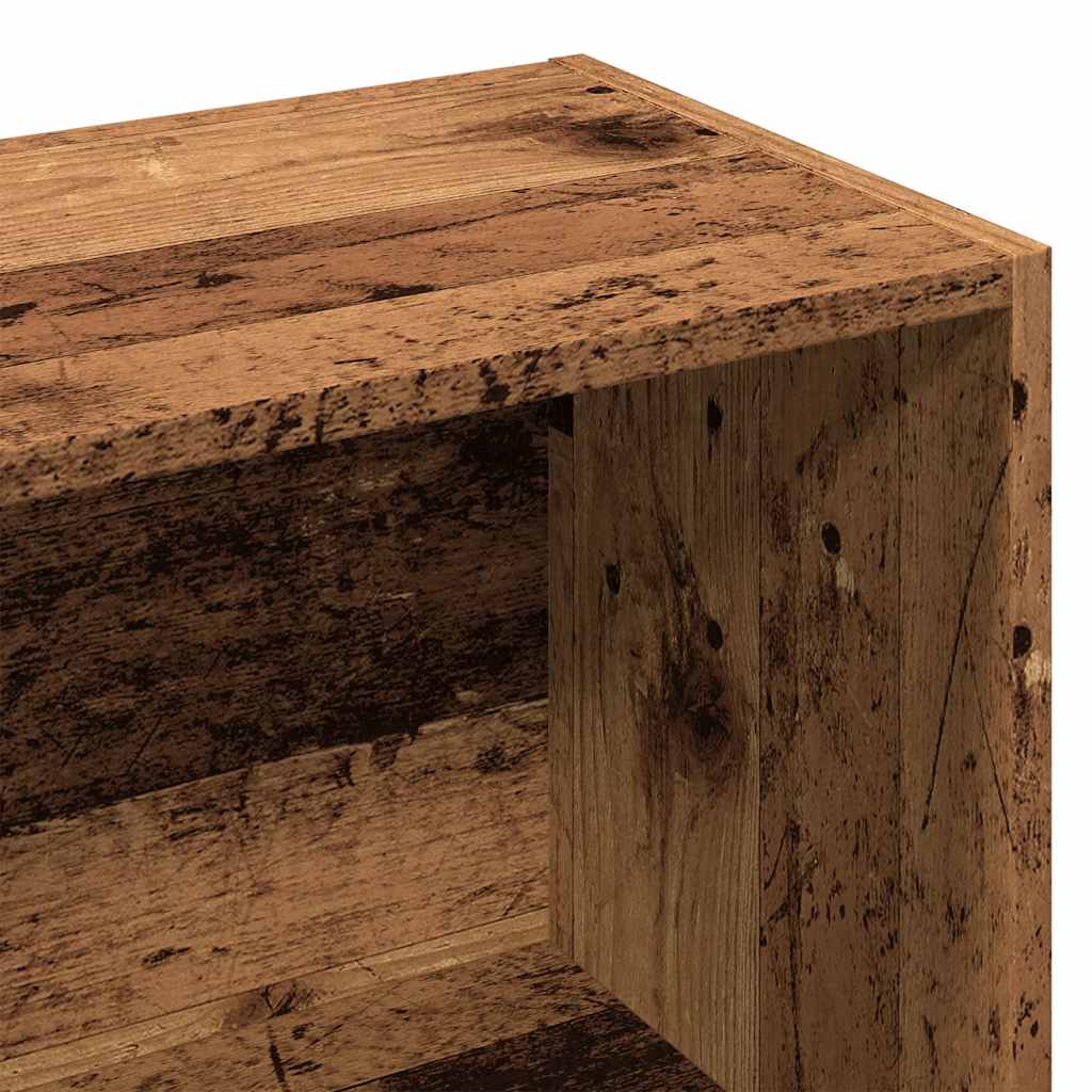 Boekenkast 50x25x104 cm oud houtkleurig