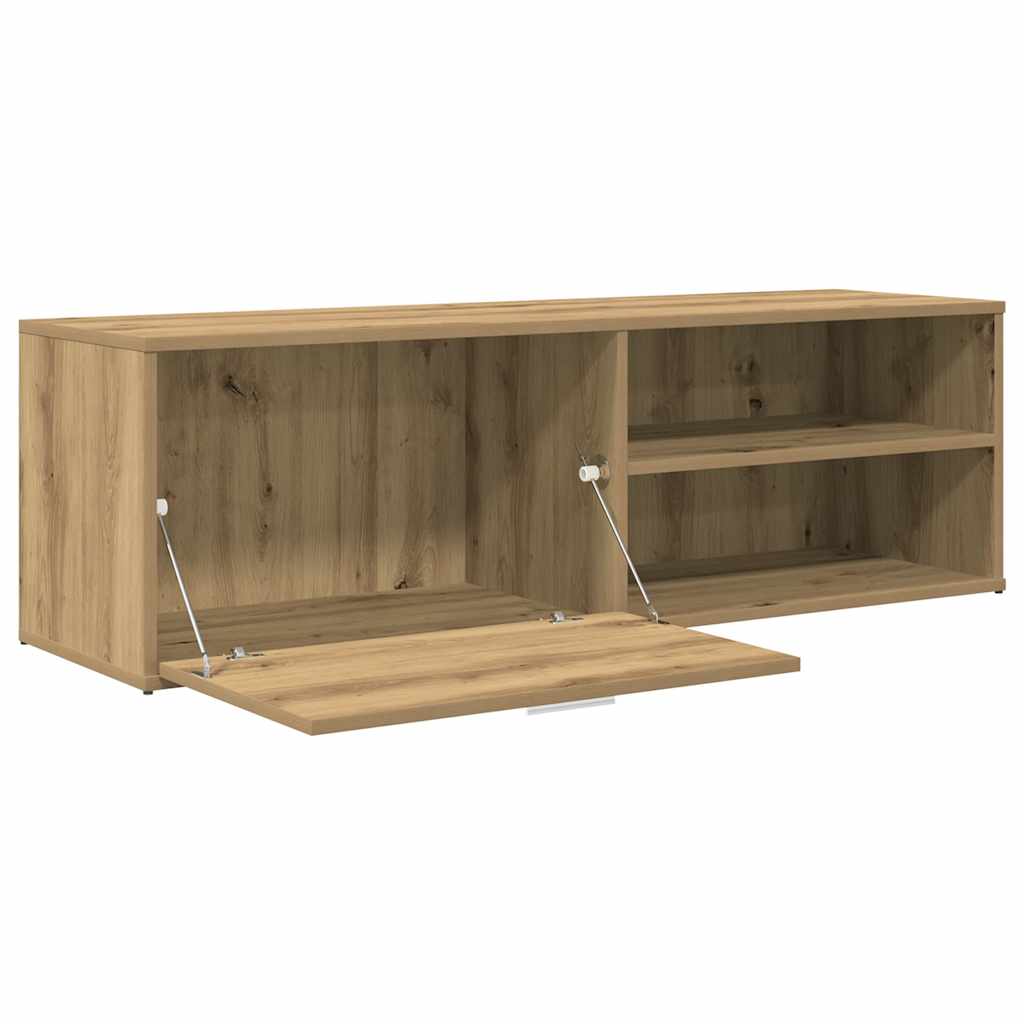 Tv-meubel 120x34x37 cm bewerkt hout artisanaal eikenkleur