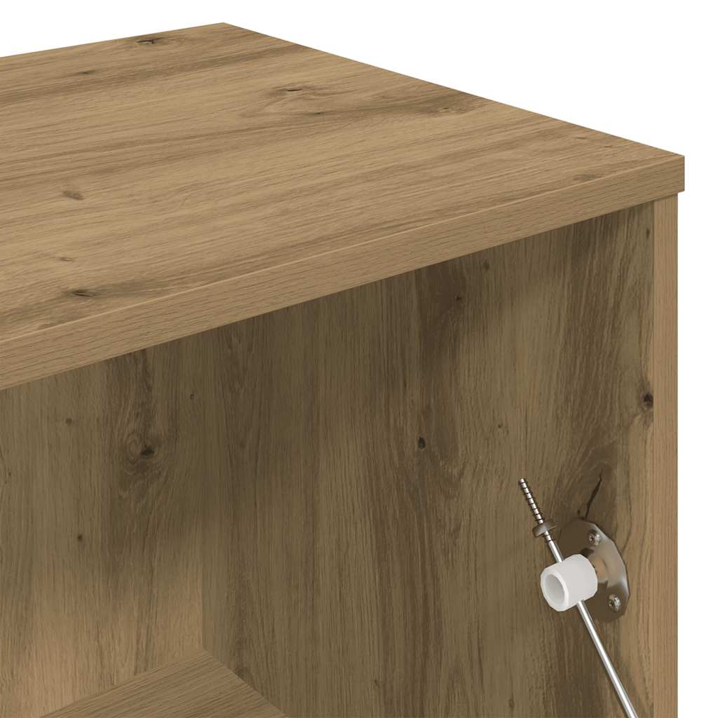Tv-meubel 120x34x37 cm bewerkt hout artisanaal eikenkleur