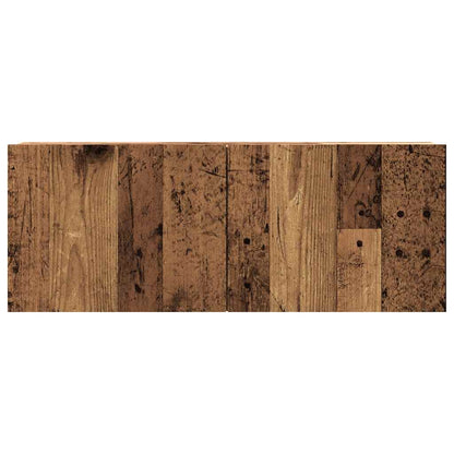 Tv-wandmeubel 80x30x30 cm bewerkt hout oud houtkleurig