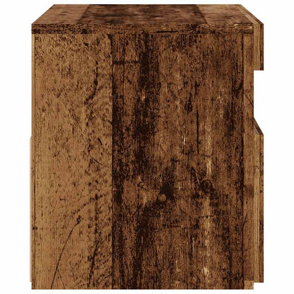 Tv-meubel met LED 60x35x40 cm bewerkt hout oud hout