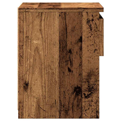 Nachtkastje 40x30x39 cm bewerkt hout oud houtkleurig