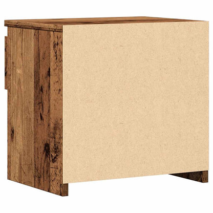 Nachtkastje 40x30x39 cm bewerkt hout oud houtkleurig