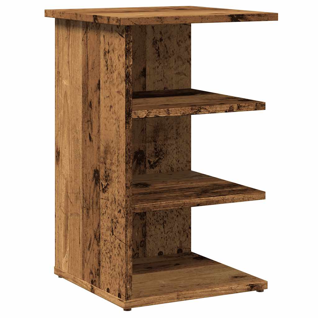 Dressoir 35x35x55 cm bewerkt hout oud houtkleurig