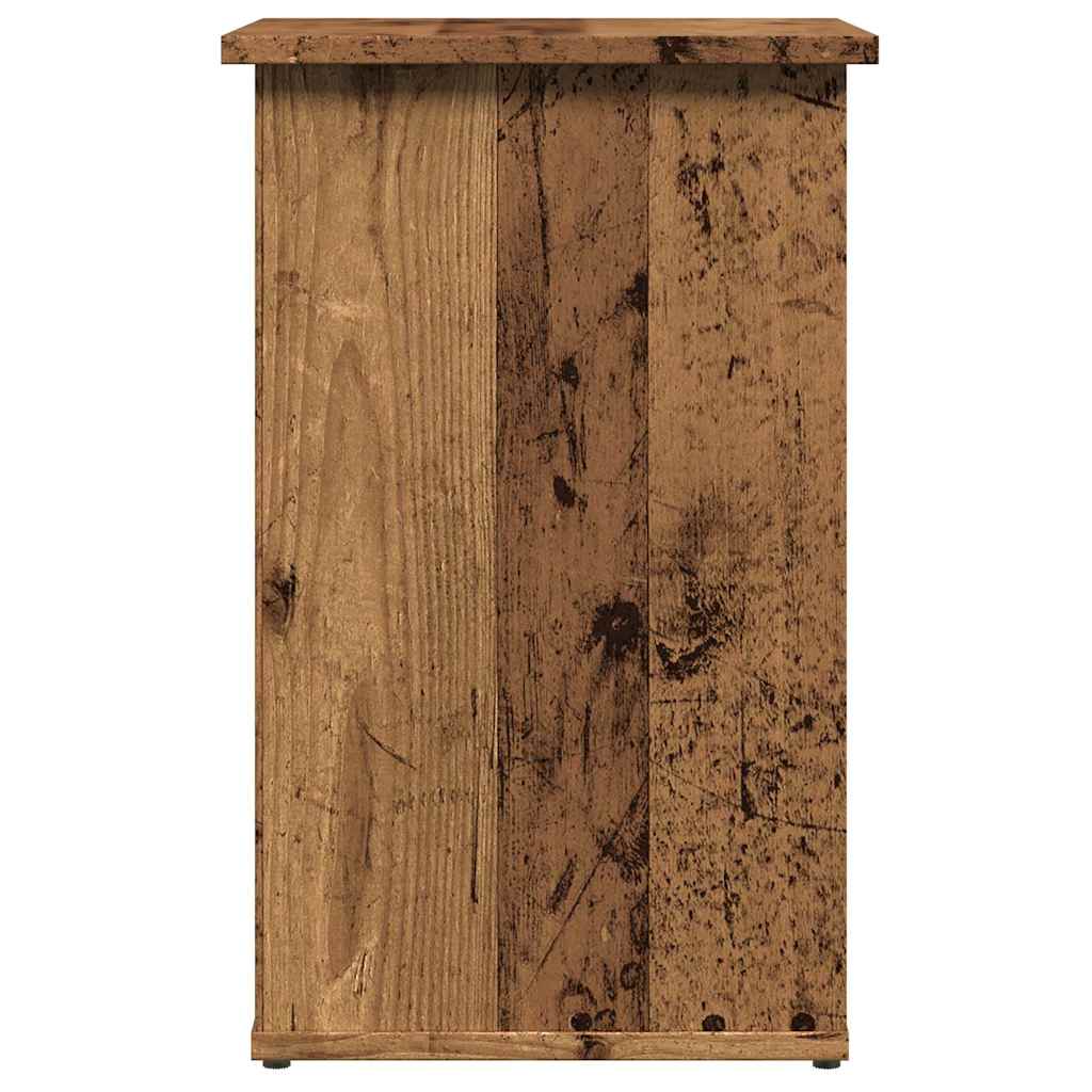Dressoir 35x35x55 cm bewerkt hout oud houtkleurig