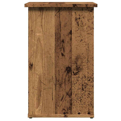 Dressoir 35x35x55 cm bewerkt hout oud houtkleurig