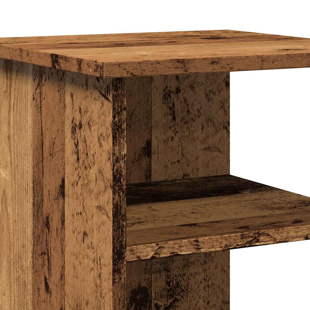 Dressoir 35x35x55 cm bewerkt hout oud houtkleurig