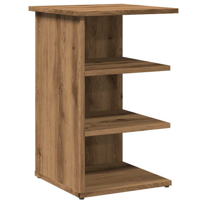 Dressoir 35x35x55 cm bewerkt hout artisanaal eikenkleur