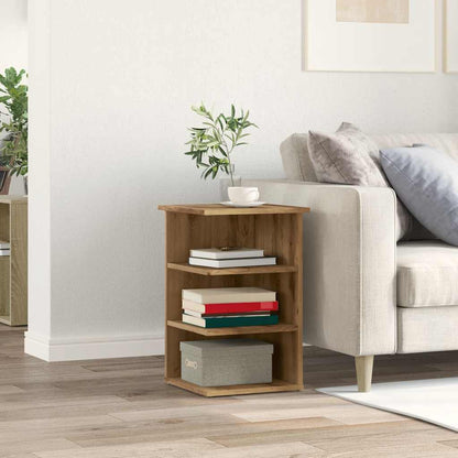 Dressoir 35x35x55 cm bewerkt hout artisanaal eikenkleur