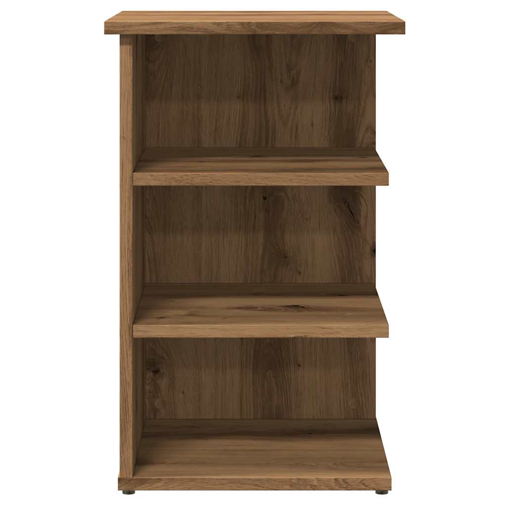 Dressoir 35x35x55 cm bewerkt hout artisanaal eikenkleur