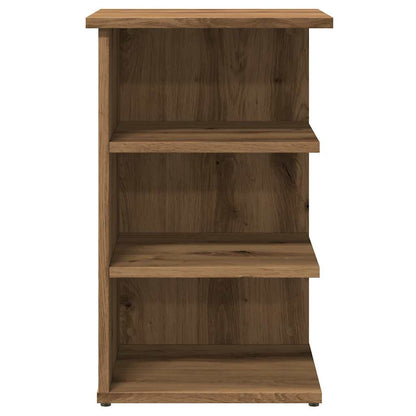 Dressoir 35x35x55 cm bewerkt hout artisanaal eikenkleur