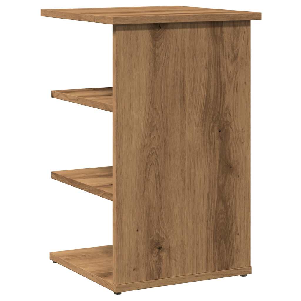 Dressoir 35x35x55 cm bewerkt hout artisanaal eikenkleur