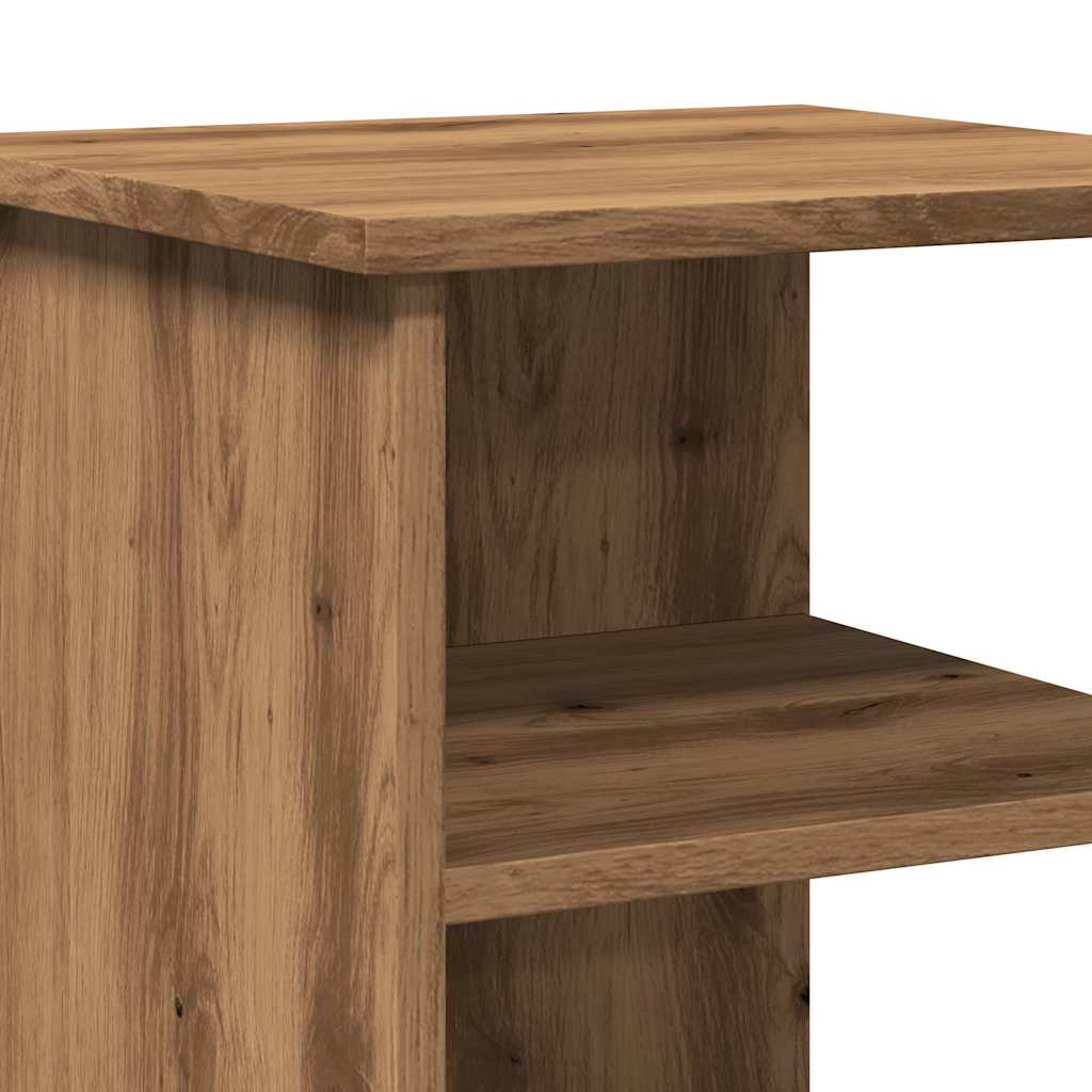 Dressoir 35x35x55 cm bewerkt hout artisanaal eikenkleur