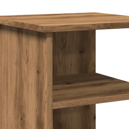 Dressoir 35x35x55 cm bewerkt hout artisanaal eikenkleur