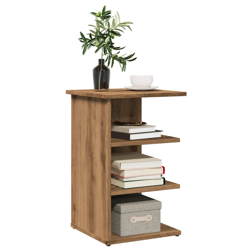 Dressoir 35x35x55 cm bewerkt hout artisanaal eikenkleur