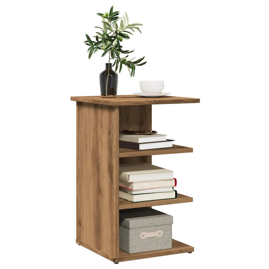 Dressoir 35x35x55 cm bewerkt hout artisanaal eikenkleur