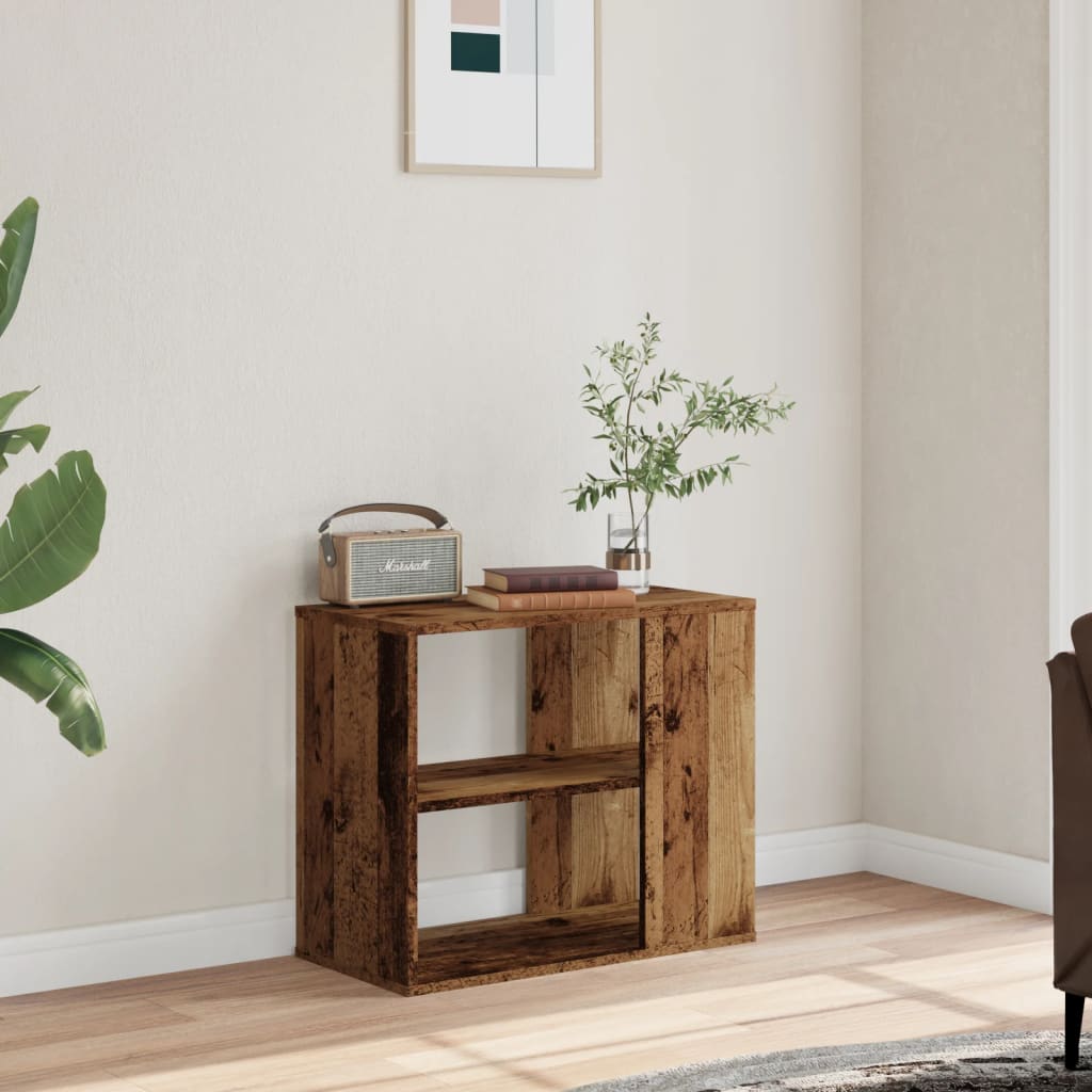 Bijzetkast 60x30x50 cm bewerkt hout oud houtkleurig