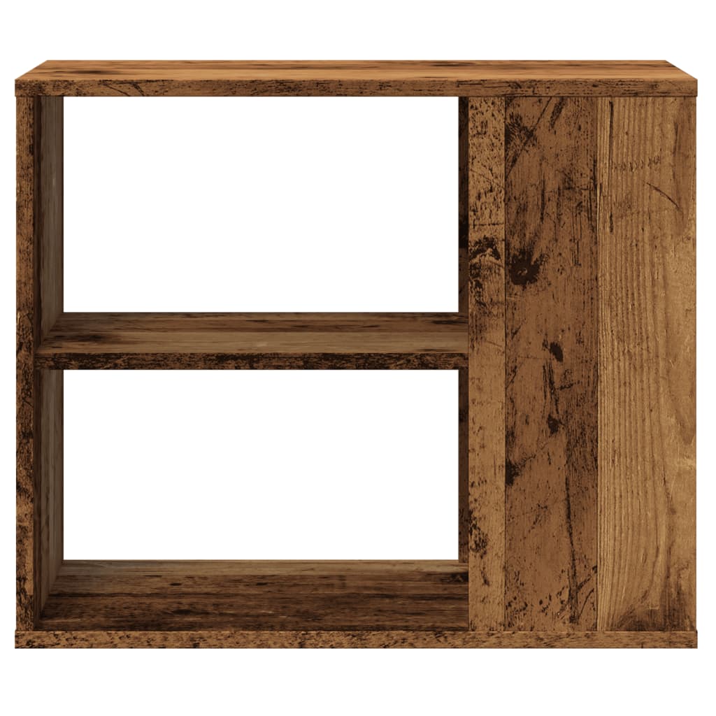 Bijzetkast 60x30x50 cm bewerkt hout oud houtkleurig