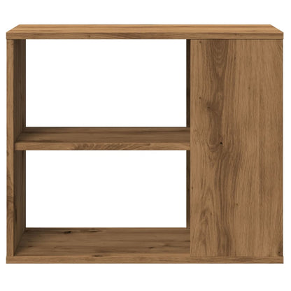 Bijzetkast 60x30x50 cm bewerkt hout artisanaal eikenkleur