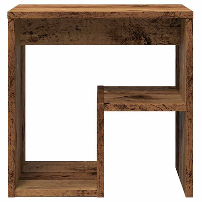 Nachtkastje 40x30x40 cm bewerkt hout oud houtkleurig