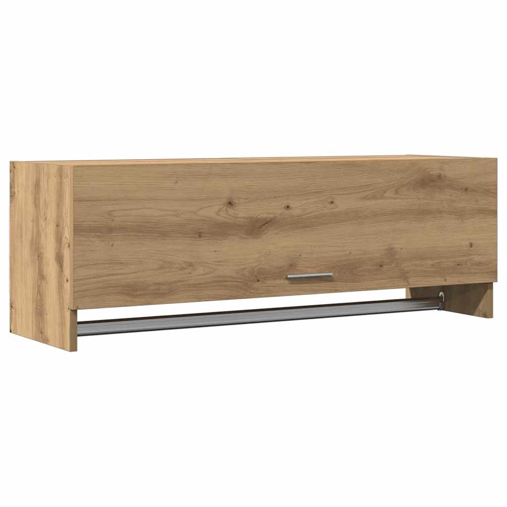 Kledingkast 100x32,5x35 cm bewerkt hout artisanaal eikenkleurig