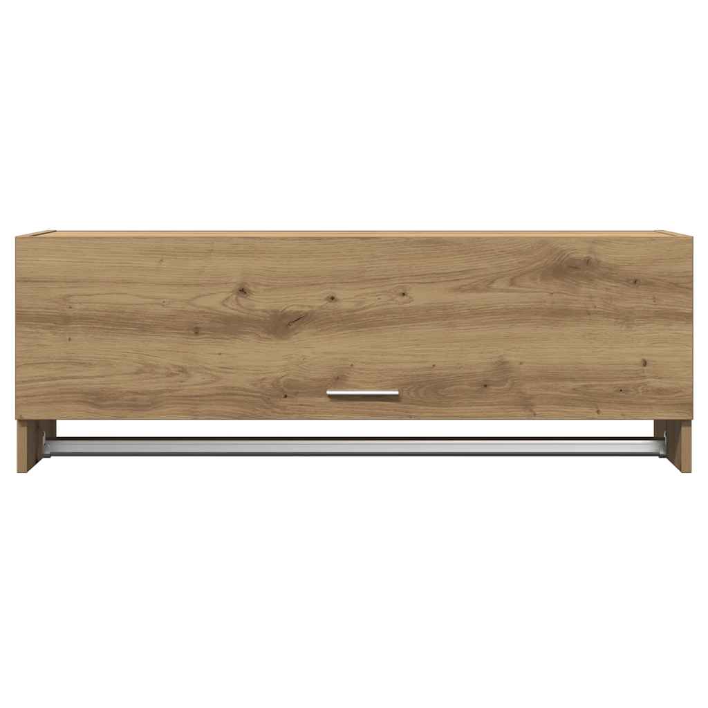 Kledingkast 100x32,5x35 cm bewerkt hout artisanaal eikenkleurig