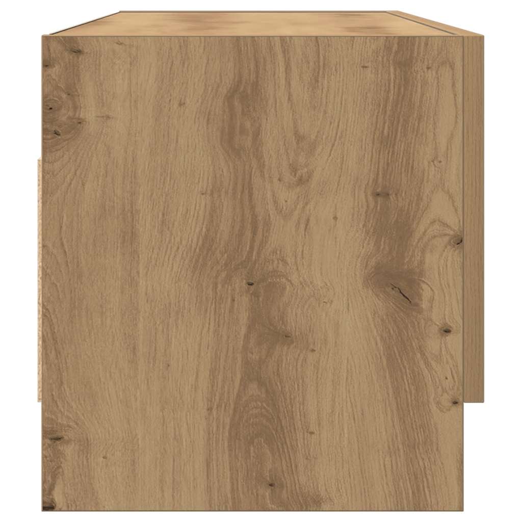 Kledingkast 100x32,5x35 cm bewerkt hout artisanaal eikenkleurig