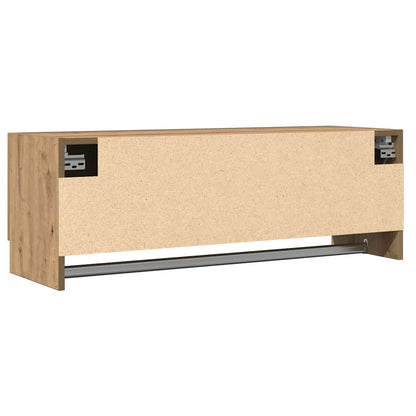 Kledingkast 100x32,5x35 cm bewerkt hout artisanaal eikenkleurig