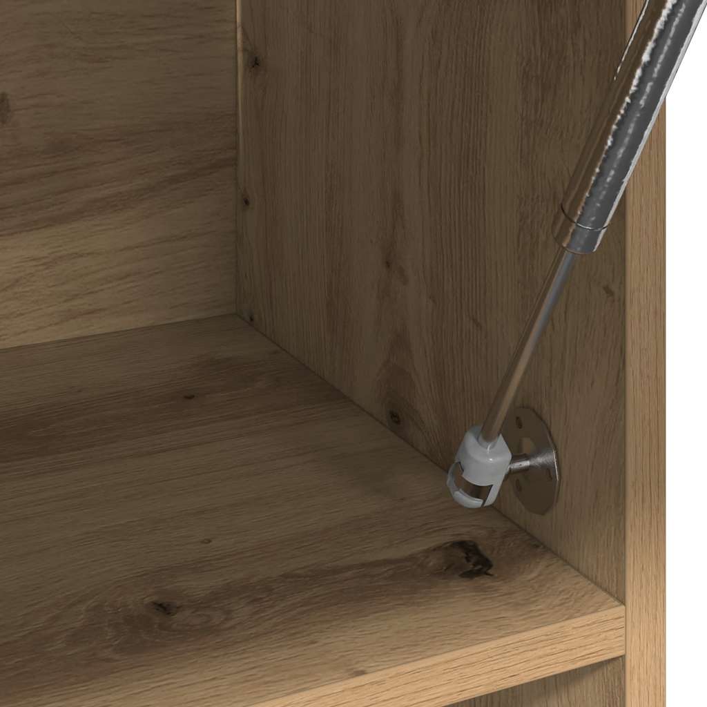 Kledingkast 100x32,5x35 cm bewerkt hout artisanaal eikenkleurig