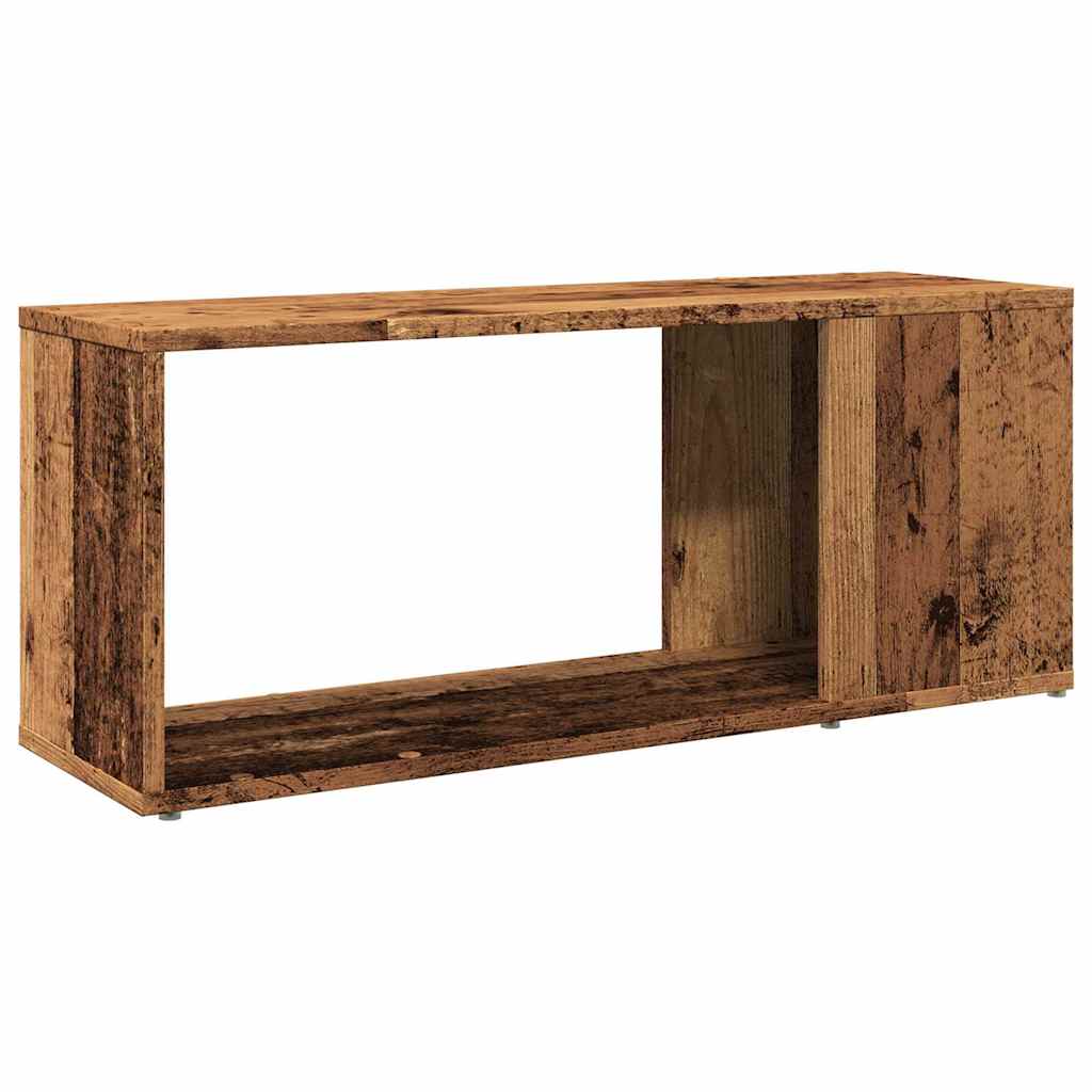 Tv-meubel 80x24x32cm bewerkt hout oud houtkleurig