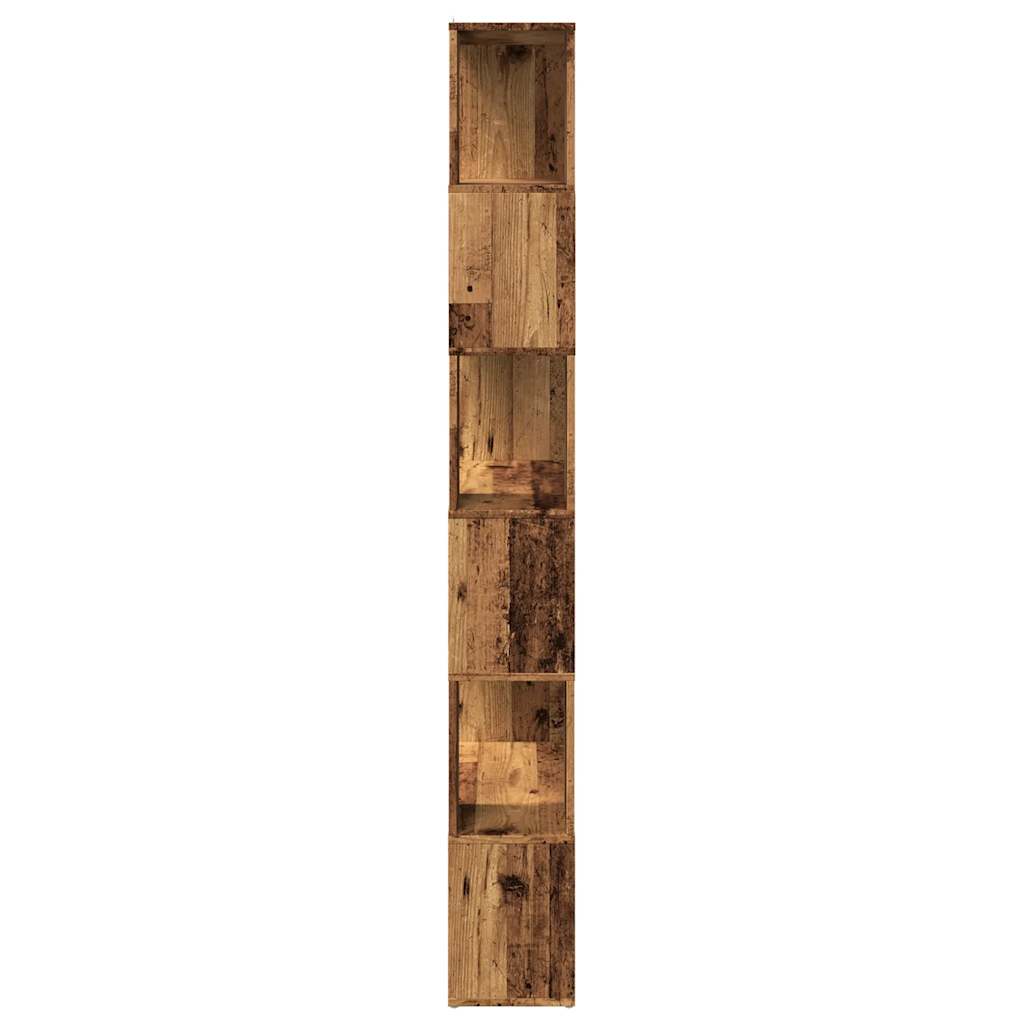 Boekenkast/kamerscherm 80x24x186 cm oud houtkleurig