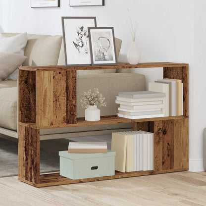 Boekenkast 100x24x63 cm bewerkt hout oud houtkleurig