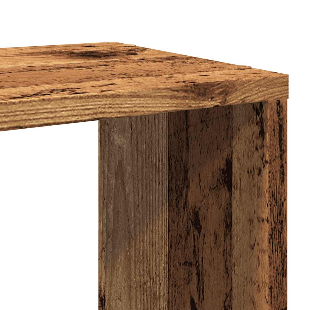 Boekenkast 100x24x63 cm bewerkt hout oud houtkleurig