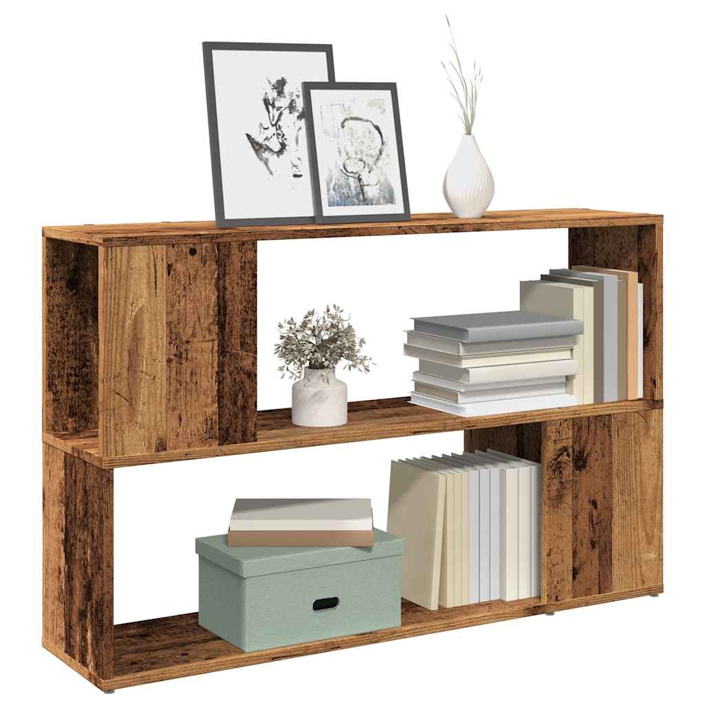 Boekenkast 100x24x63 cm bewerkt hout oud houtkleurig