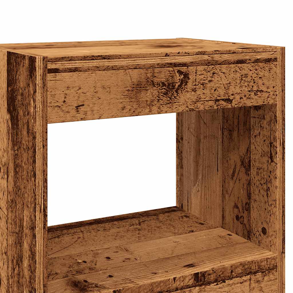 Boekenkast/kamerscherm 40x30x198 cm oud houtkleurig