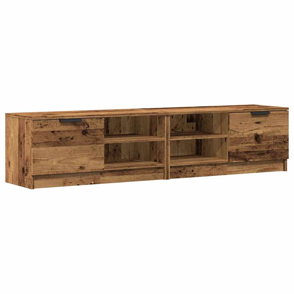 Tv-meubels 2 st 80x35x36,5 cm bewerkt hout oud houtkleurig