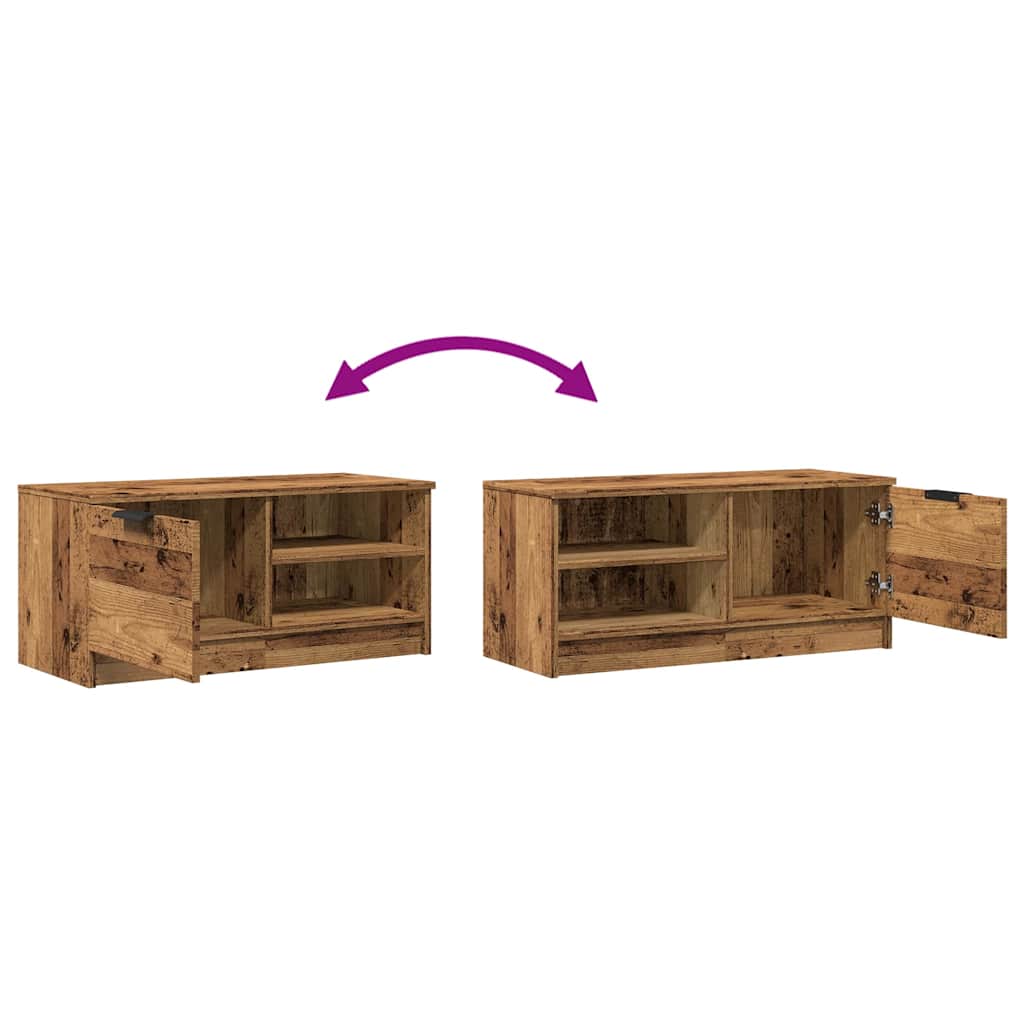 Tv-meubels 2 st 80x35x36,5 cm bewerkt hout oud houtkleurig