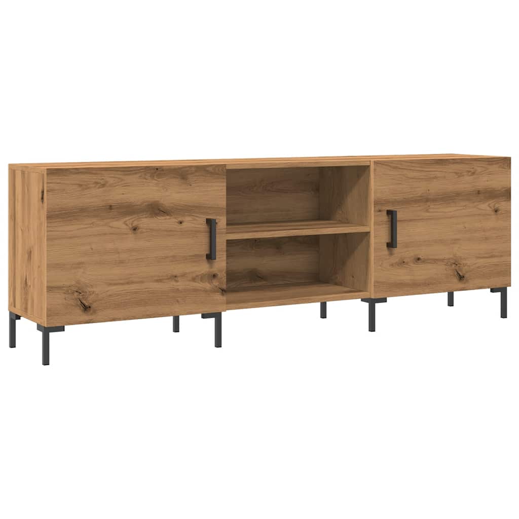 Tv-meubel 150x30x50 cm bewerkt hout artisanaal eikenkleurig