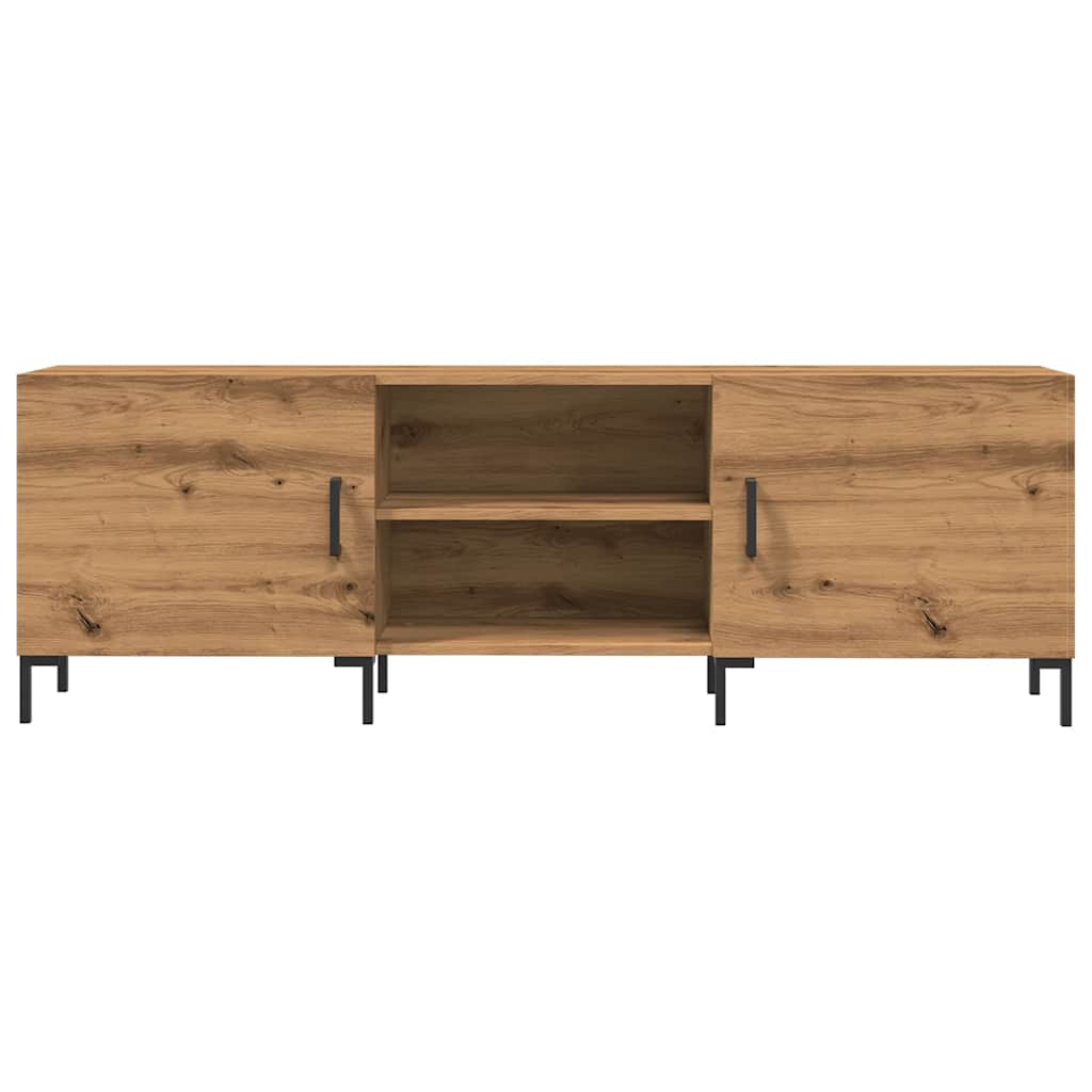 Tv-meubel 150x30x50 cm bewerkt hout artisanaal eikenkleurig