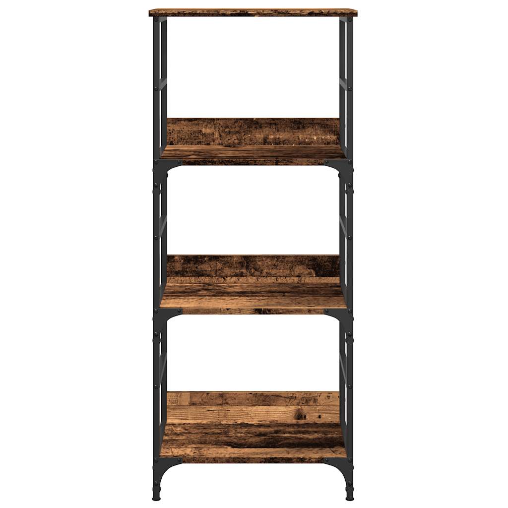 Boekenkast 50x33x117,5 cm bewerkt hout oud houtkleurig