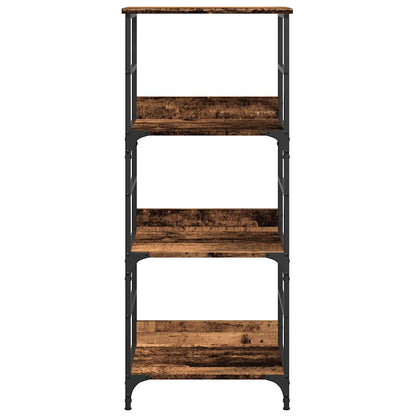 Boekenkast 50x33x117,5 cm bewerkt hout oud houtkleurig
