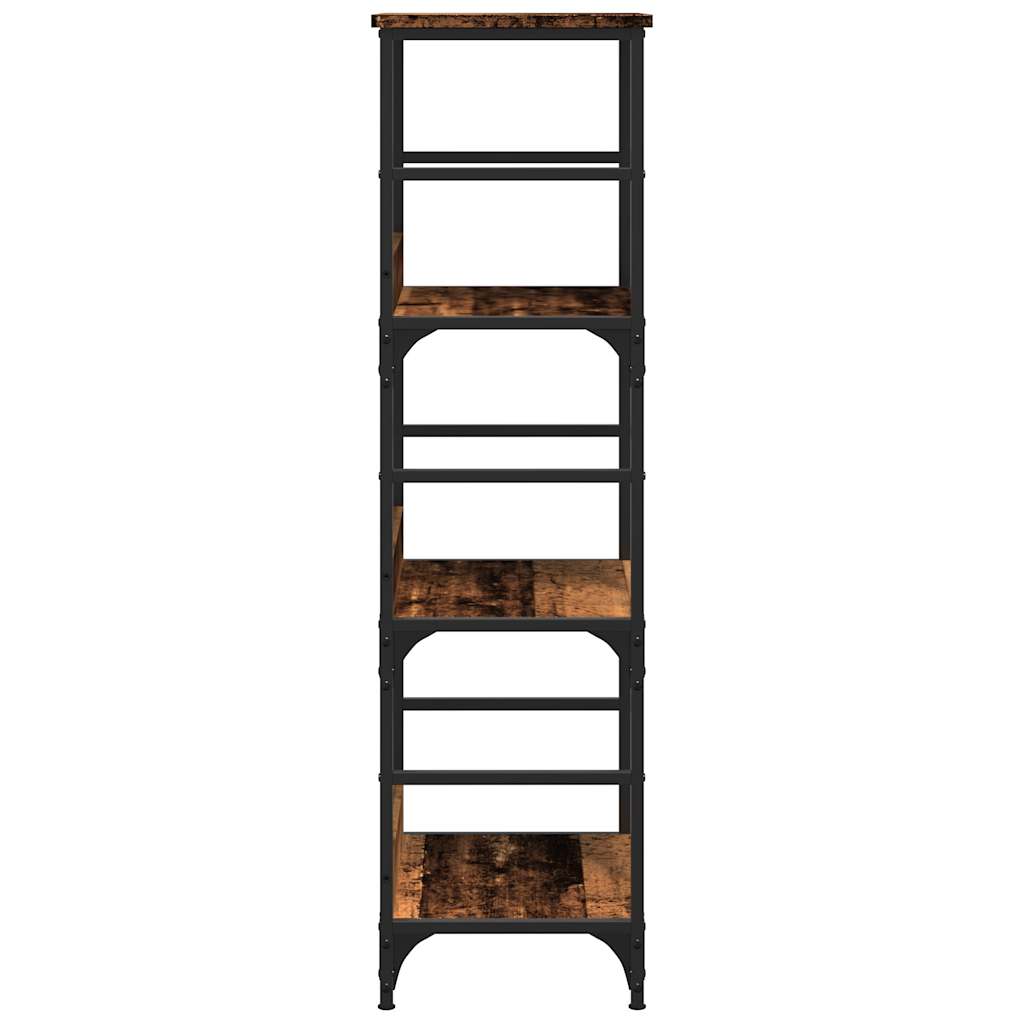 Boekenkast 50x33x117,5 cm bewerkt hout oud houtkleurig